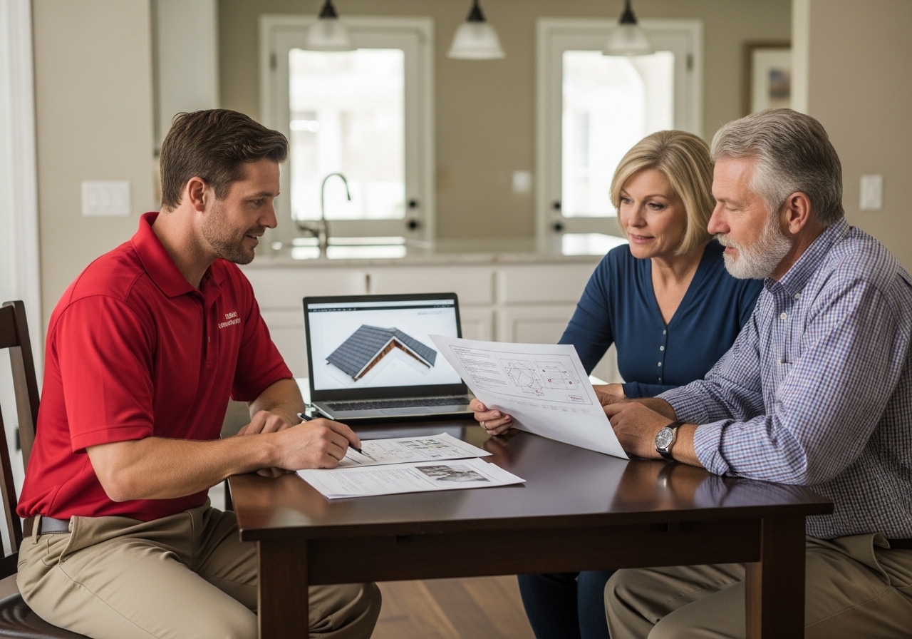 Reviewing a detailed roofing proposal